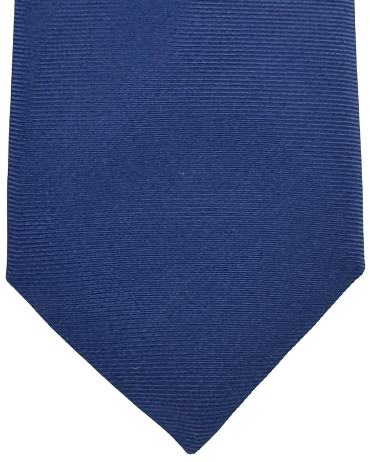 Etro Silk Tie Navy Ribbed Solid Texture