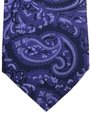 Etro Silk Tie Purple Large Paisley Pattern