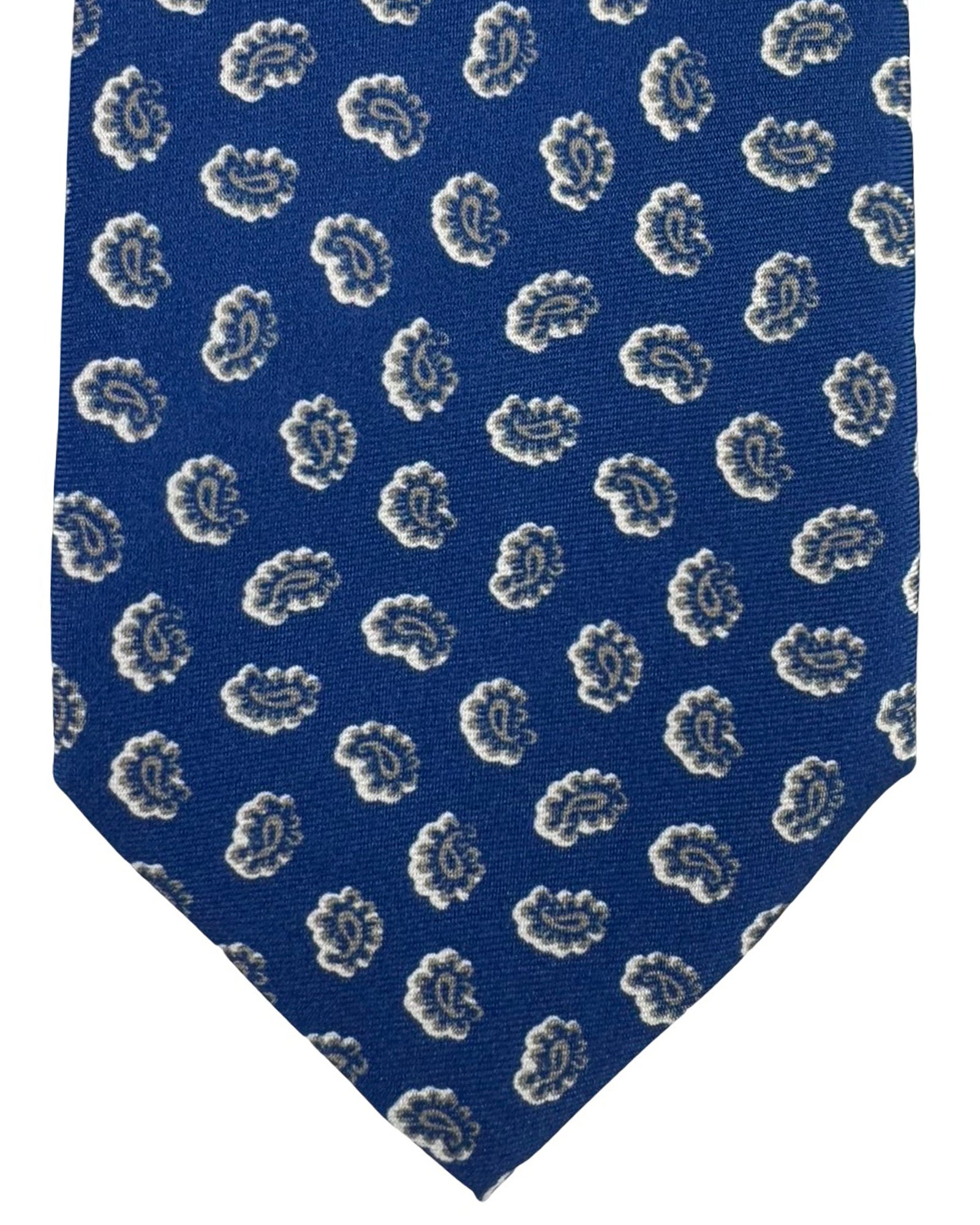 Etro Tie Royal Blue Micro Paisley Pattern