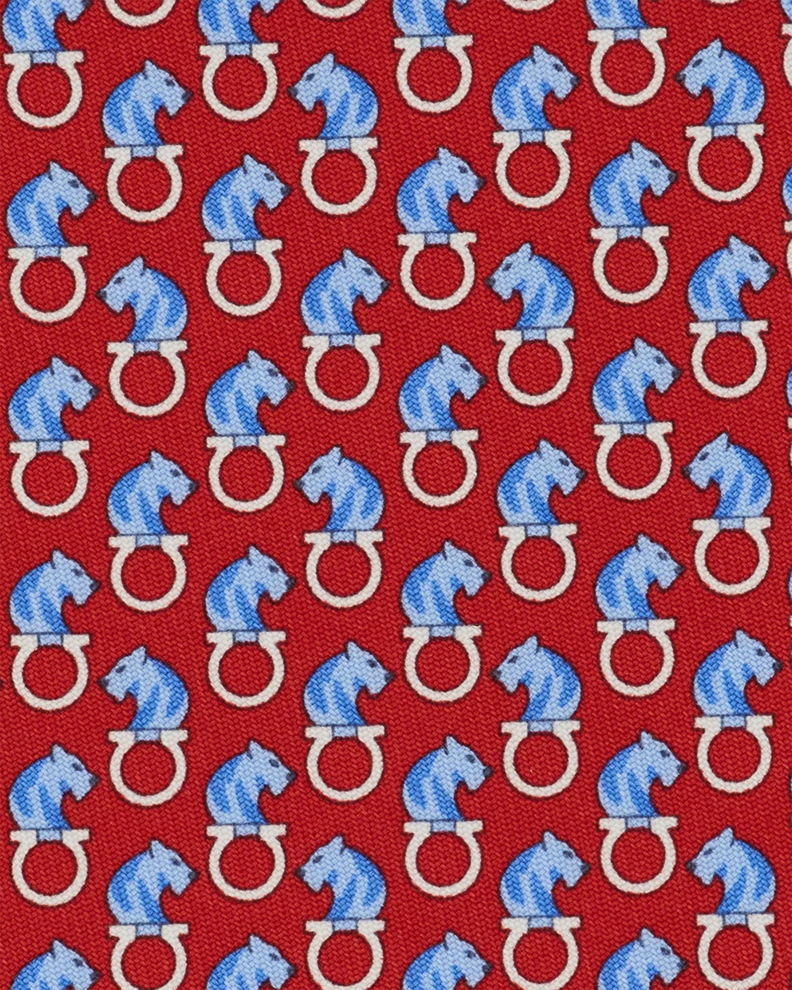 Salvatore Ferragamo Tie Red Tiger & Gancini Design - New Collection