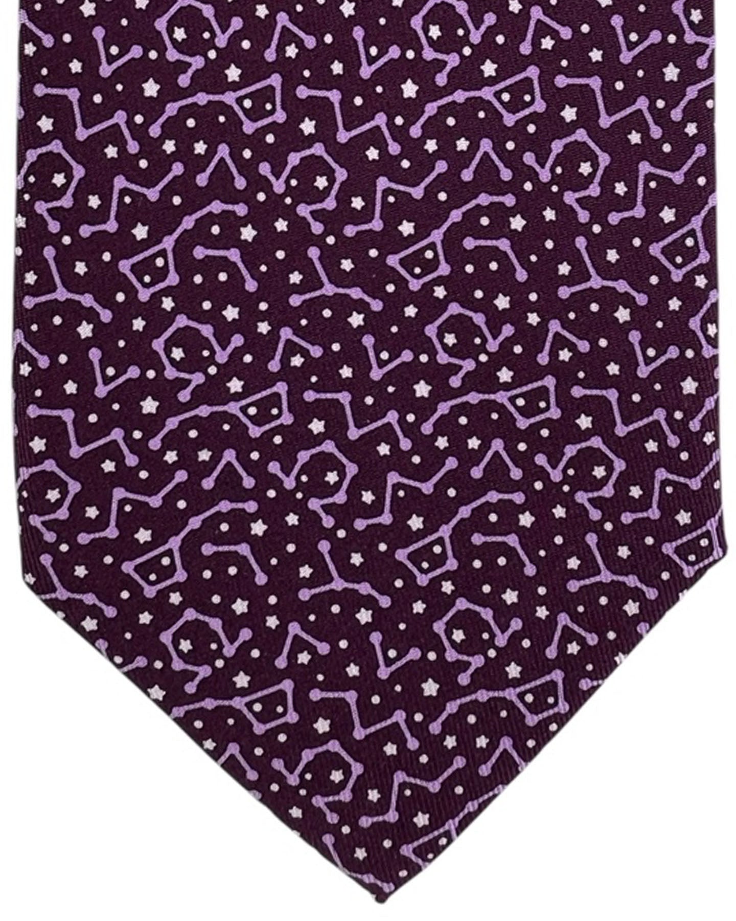 Salvatore Ferragamo Tie Purple Constellation Map