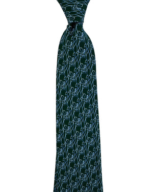 Salvatore Ferragamo Tie Green Blue Giraffes