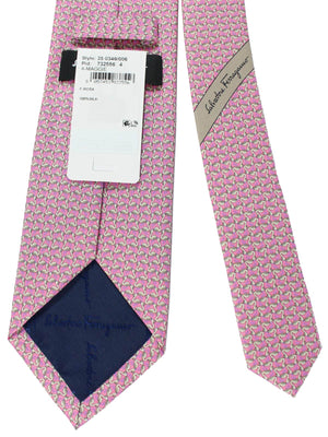Ferragamo Tie Pink Flamingo