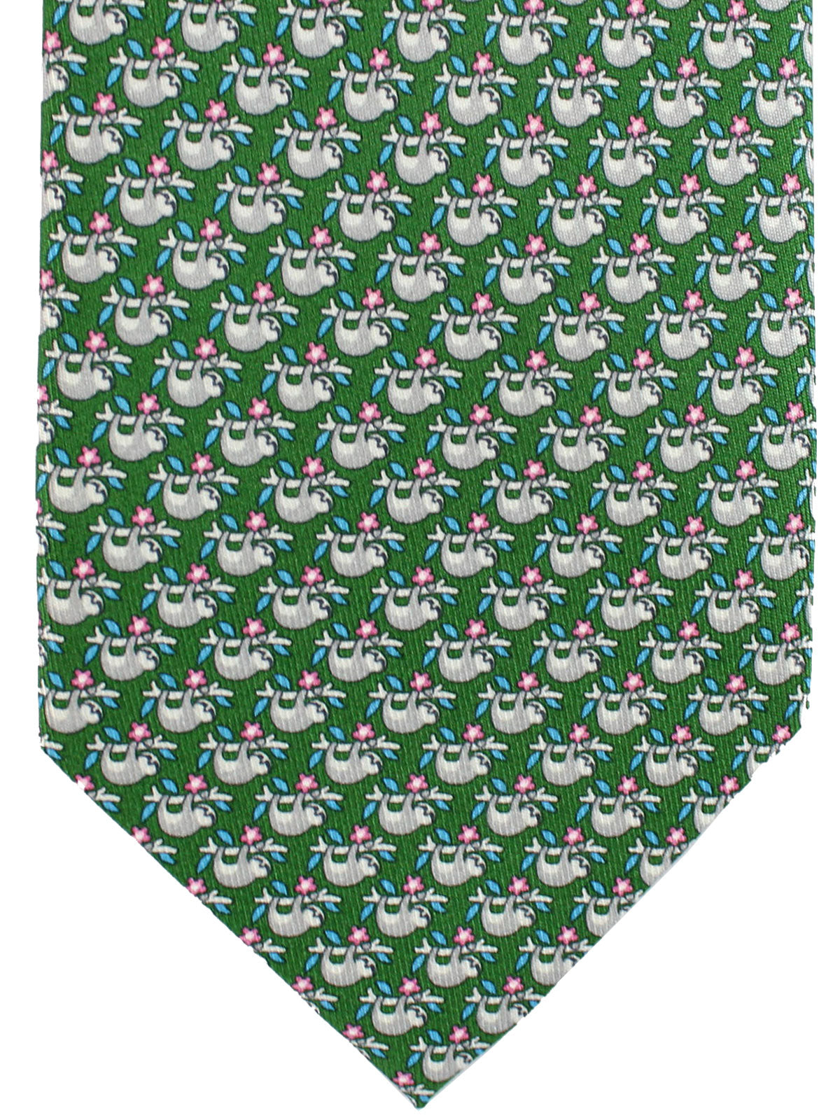 Salvatore Ferragamo Tie Green Koala Design Novelty