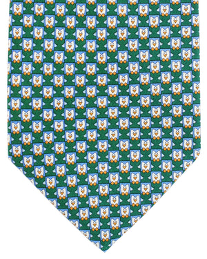 Salvatore Ferragamo Tie Green Penguins - Novelty