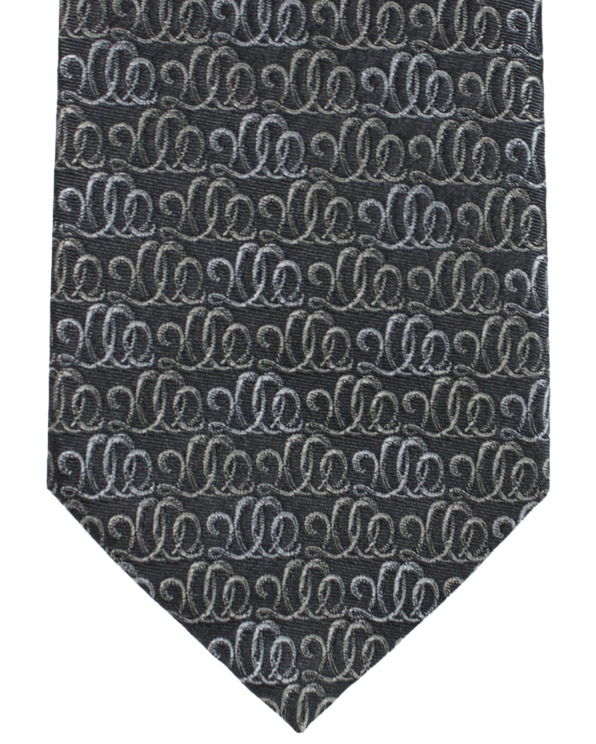 Salvatore Ferragamo Tie Black Swirl Design