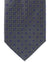 Salvatore Ferragamo Silk Tie Gray Midnight Blue Geometric Design