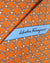 Salvatore Ferragamo Tie Orange Novelty Golf Design