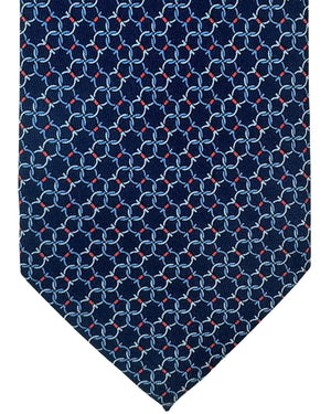 Salvatore Ferragamo Silk Tie Navy Interlocking Gancini