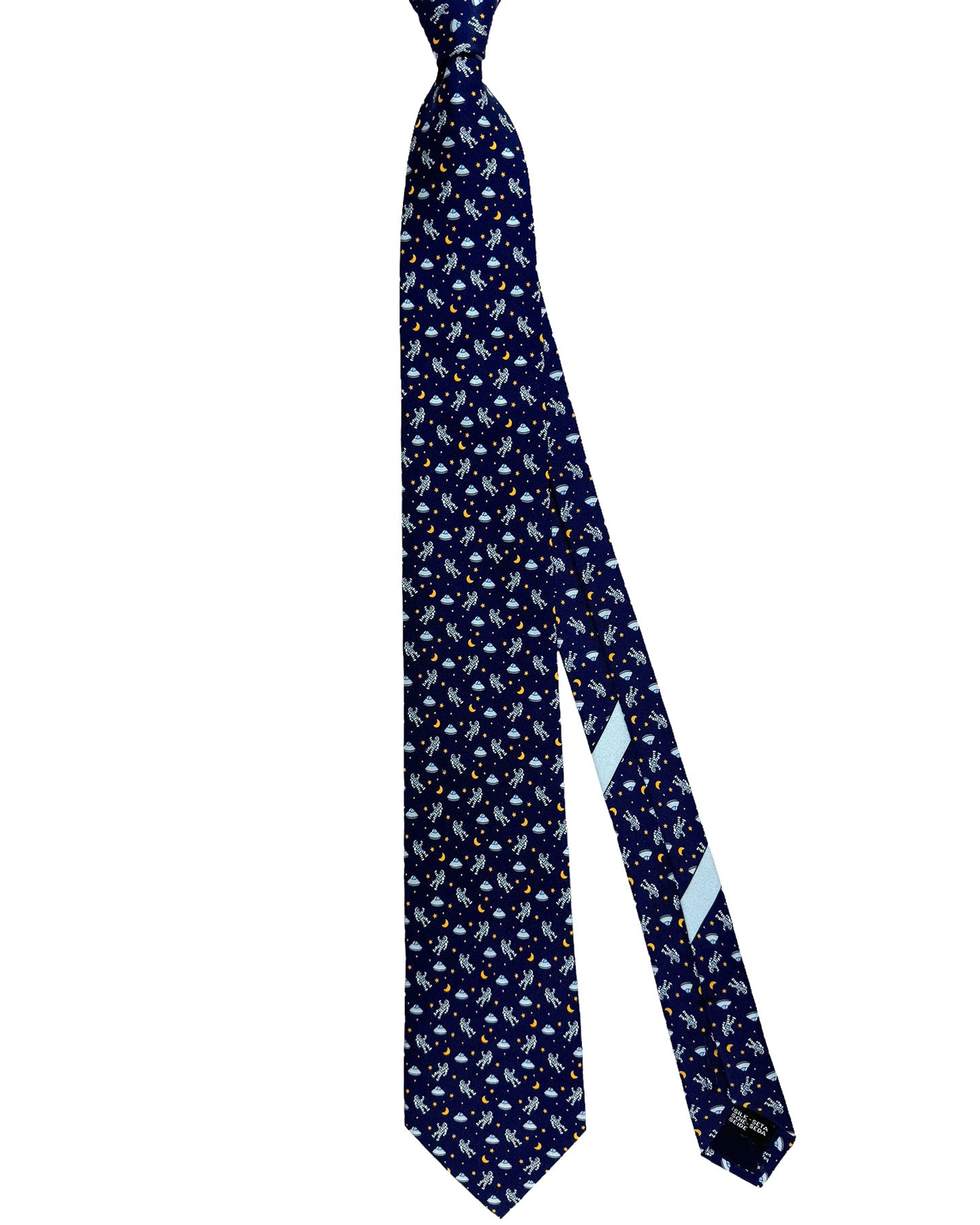 Salvatore Ferragamo Tie Navy Astronaut Design