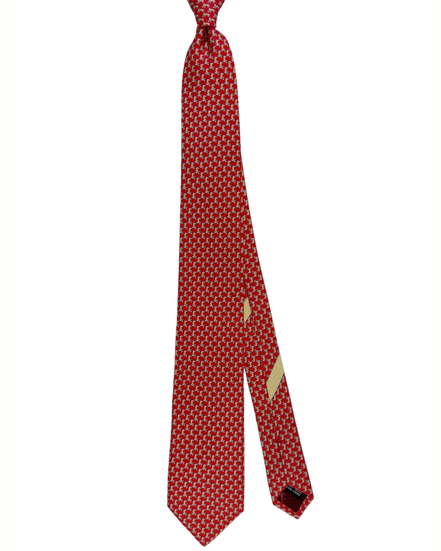 Salvatore Ferragamo Tie Red Parrot Design