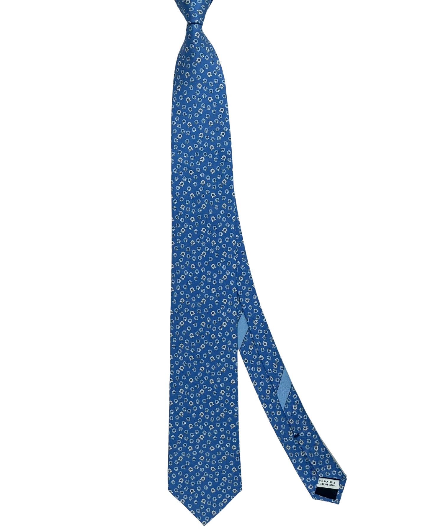 Salvatore Ferragamo Tie Blue Donuts