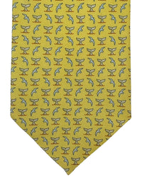 Ferragamo Men's Whale Print Tie Yellow main image 1