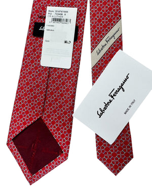 Salvatore Ferragamo Tie Red Interlocking Gancini