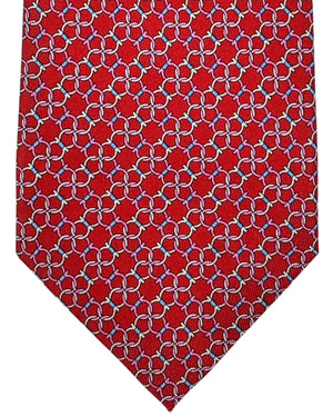 Salvatore Ferragamo Tie Red Interlocking Gancini