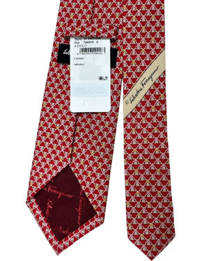 Salvatore Ferragamo Tie Red Cuddly Bear Design