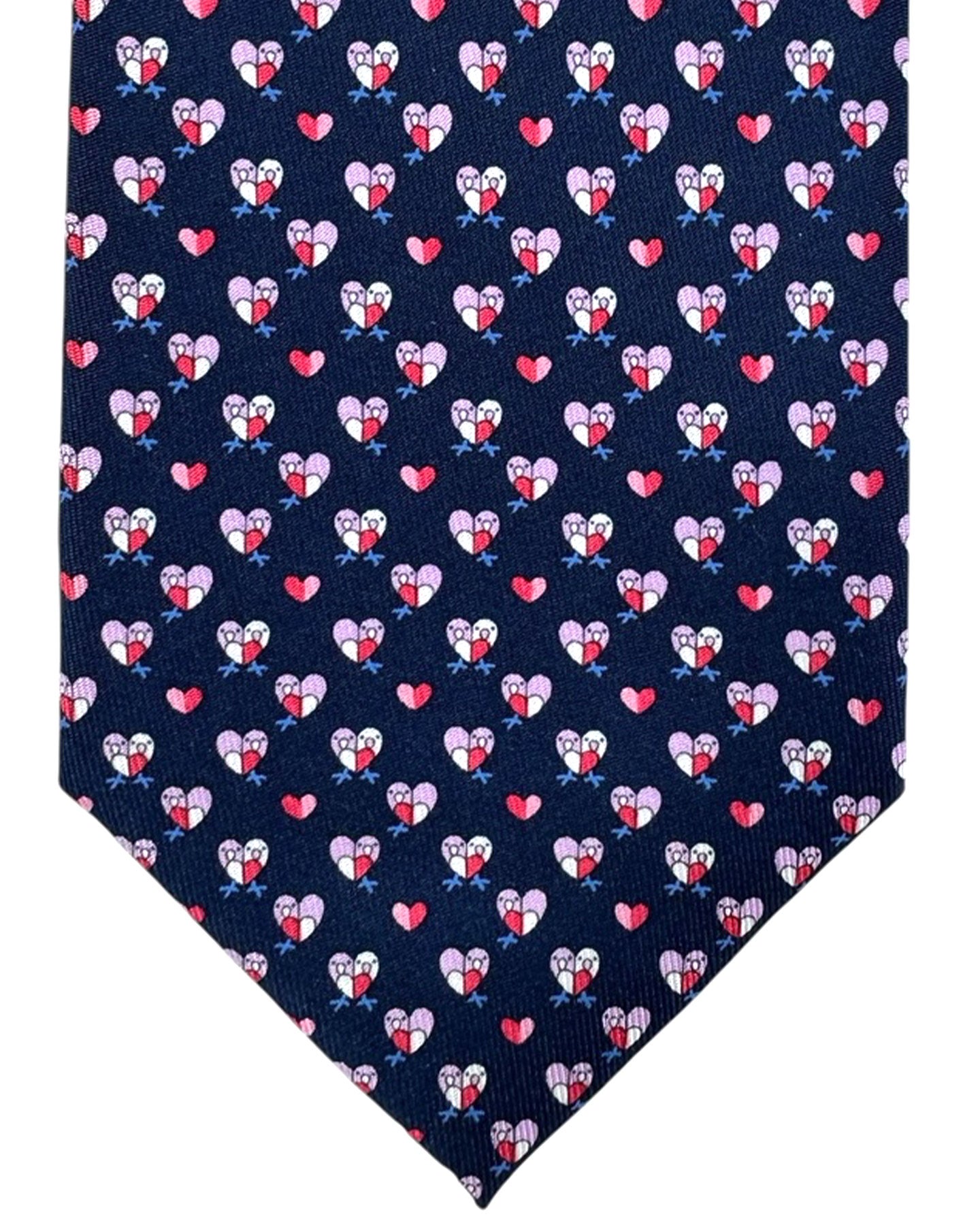 Ferragamo Silk Tie Chicken & Heart