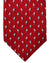 Salvatore Ferragamo Silk Tie Red Letter Logo Letter Birds