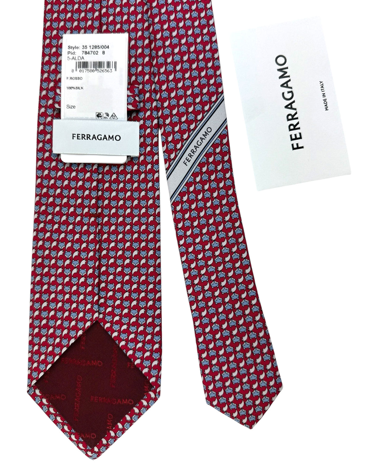 Salvatore Ferragamo Tie Red Fox Tail Design - Fall/ Winter 2025/ 2026 Collection
