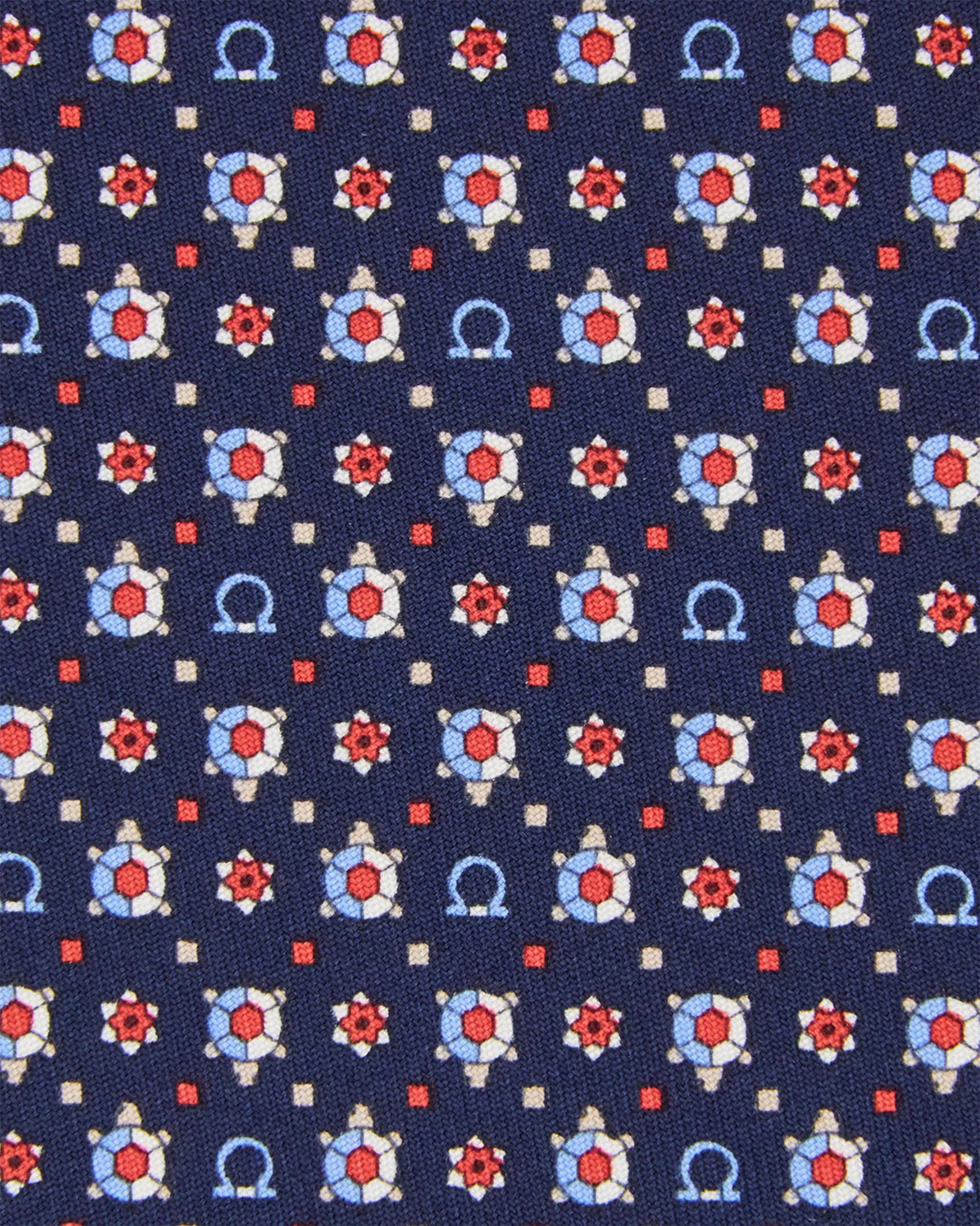 Sale Ferragamo Tie Midnight Blue Turtle Gemstones Design