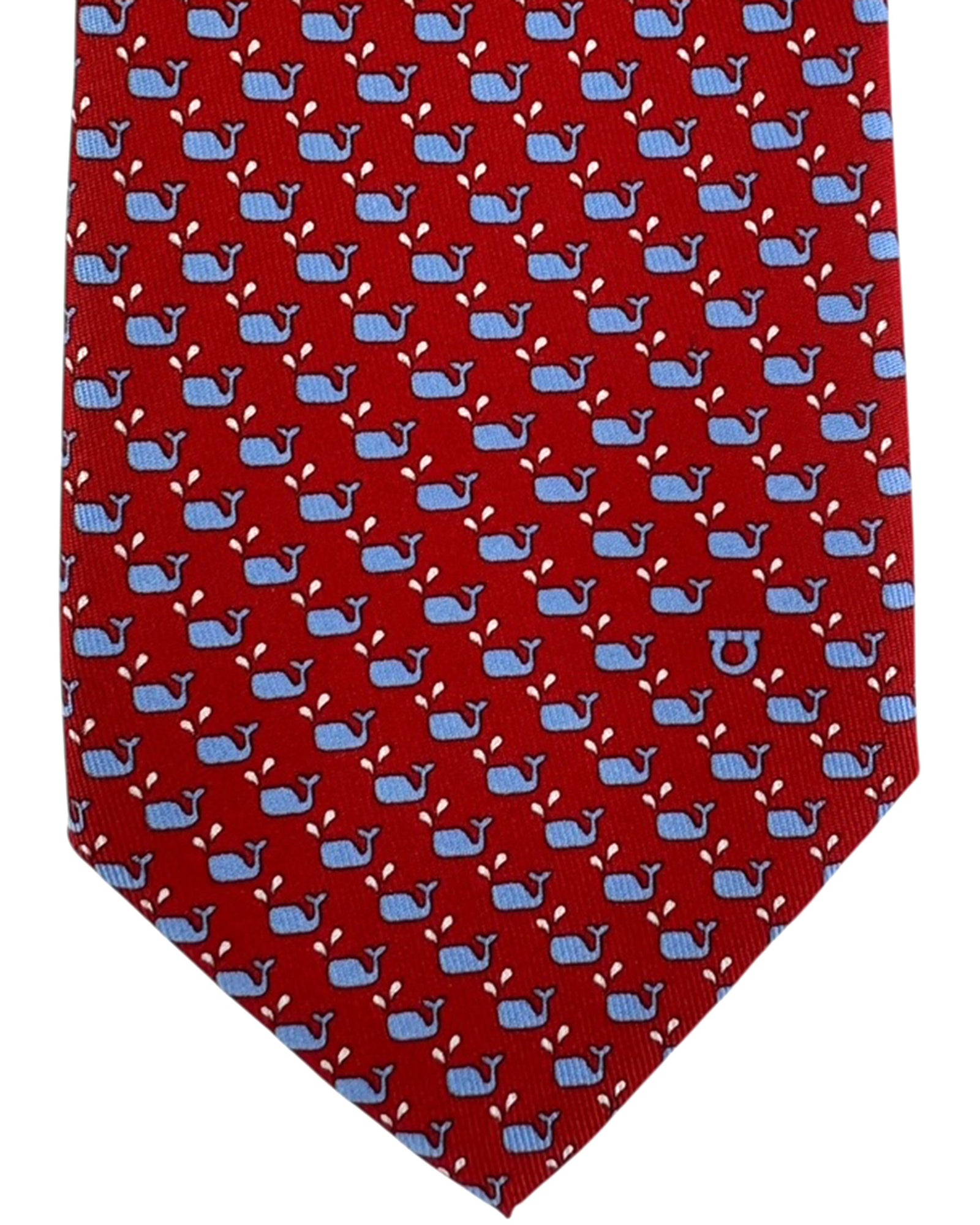 Salvatore Ferragamo Tie Red Whale - New Collection