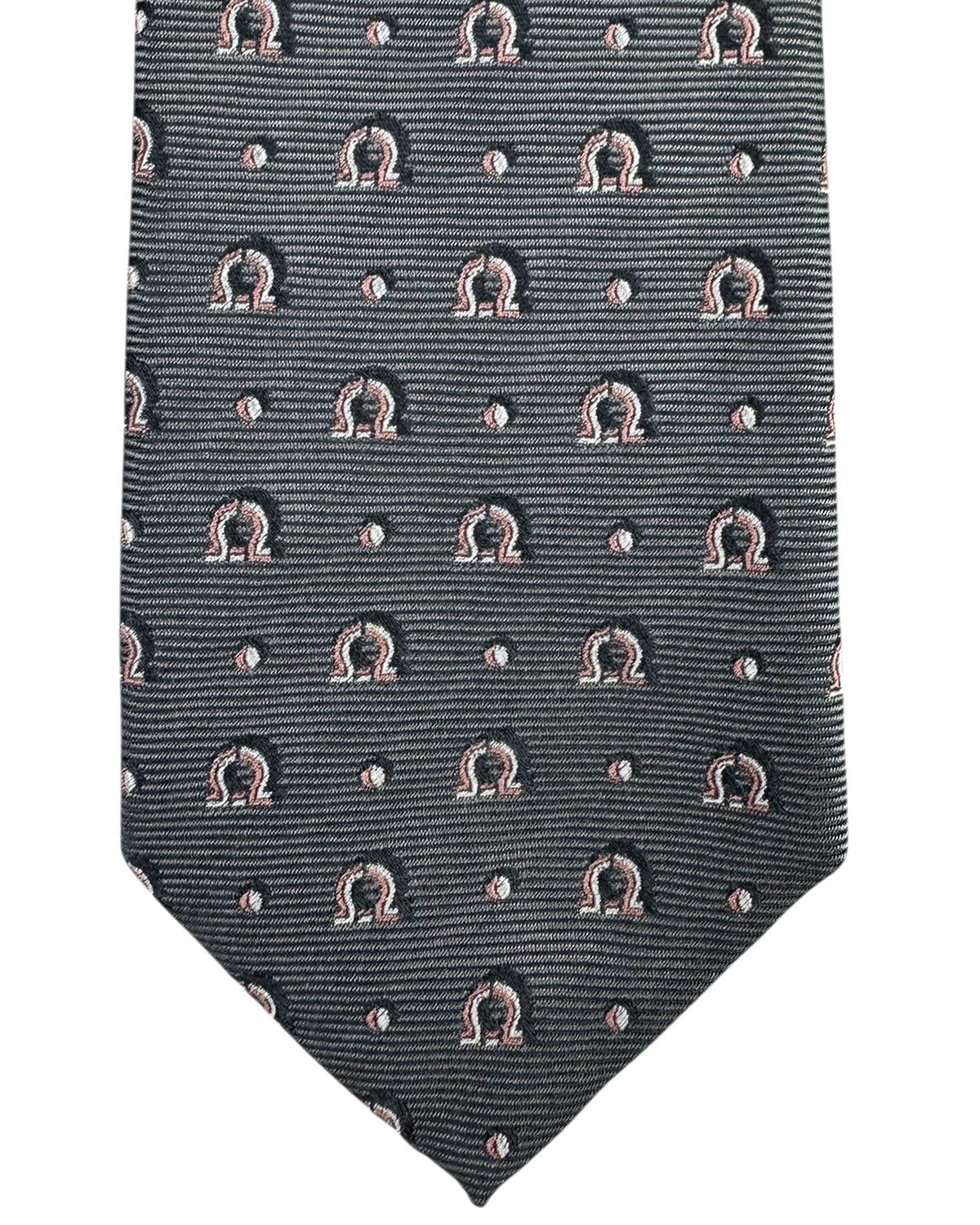 Salvatore Ferragamo Tie Gray Gancini - Narrow Cut