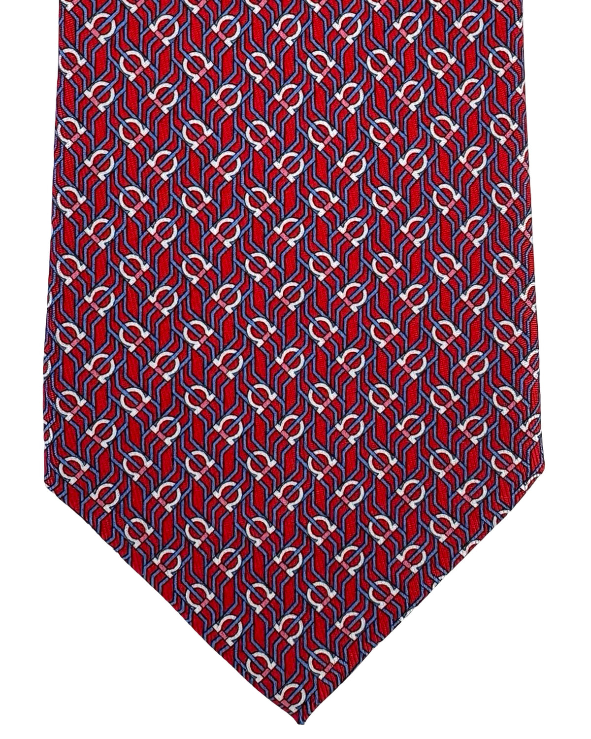 Salvatore Ferragamo Tie Red Gancini Tertris