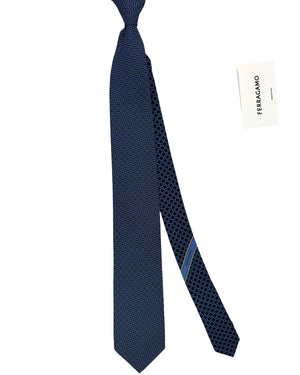 Ferragamo Tie Striped Gancini 