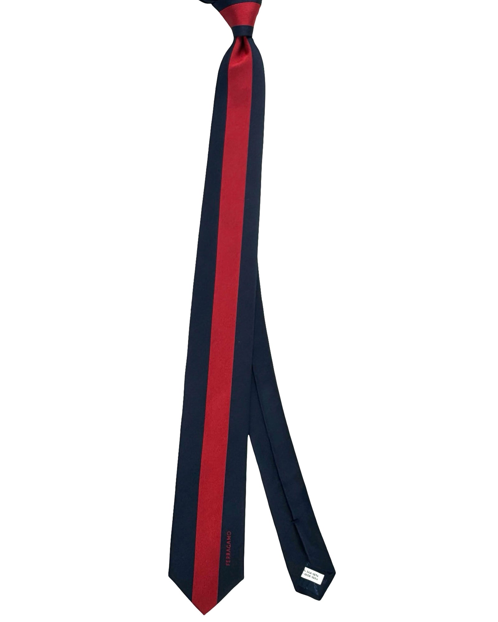 Salvatore Ferragamo Tie Red Stripe Logo Design SALE