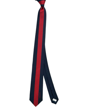 Salvatore Ferragamo Tie Red Stripe Logo Design SALE