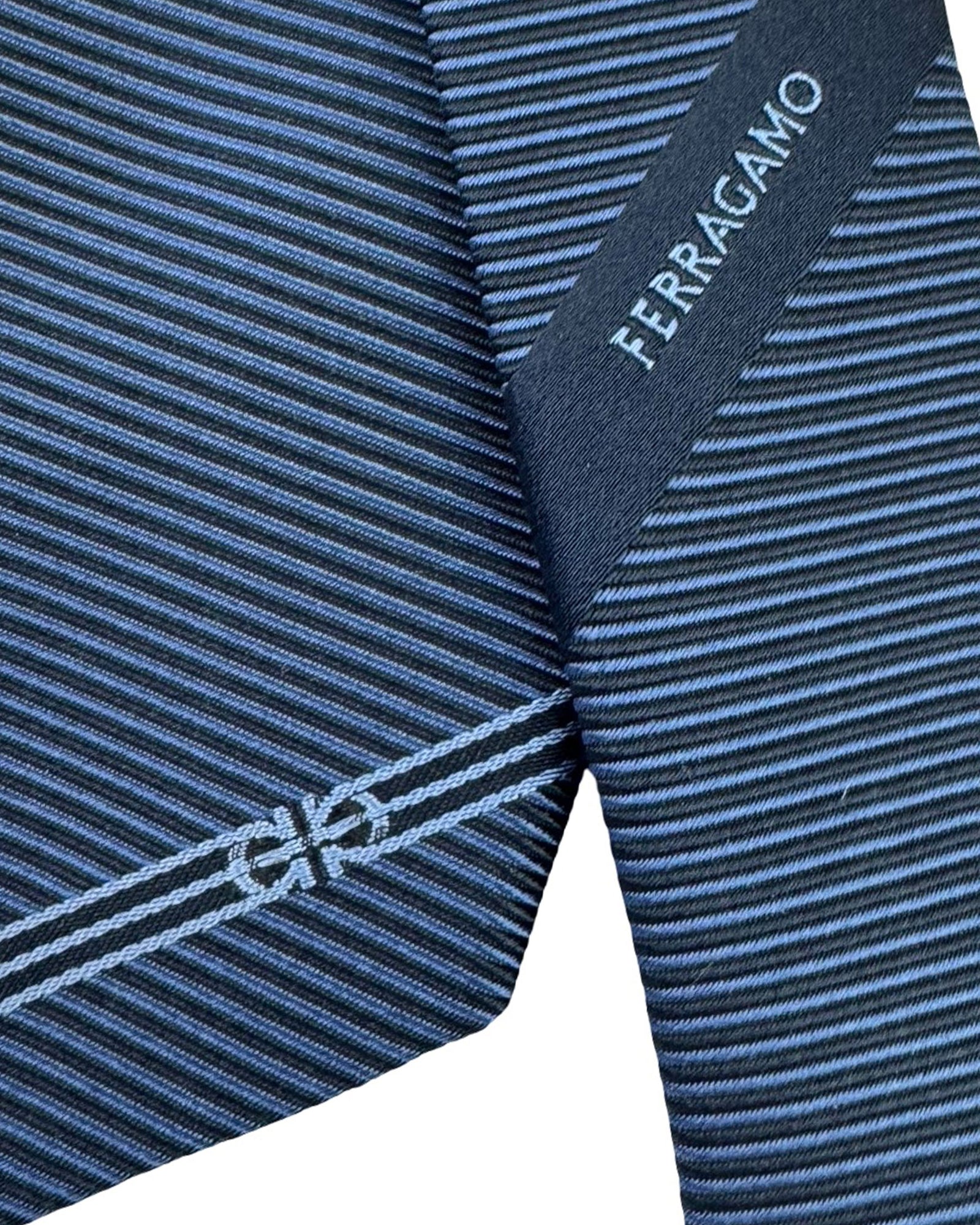 Salvatore Ferragamo Tie Navy Design SALE