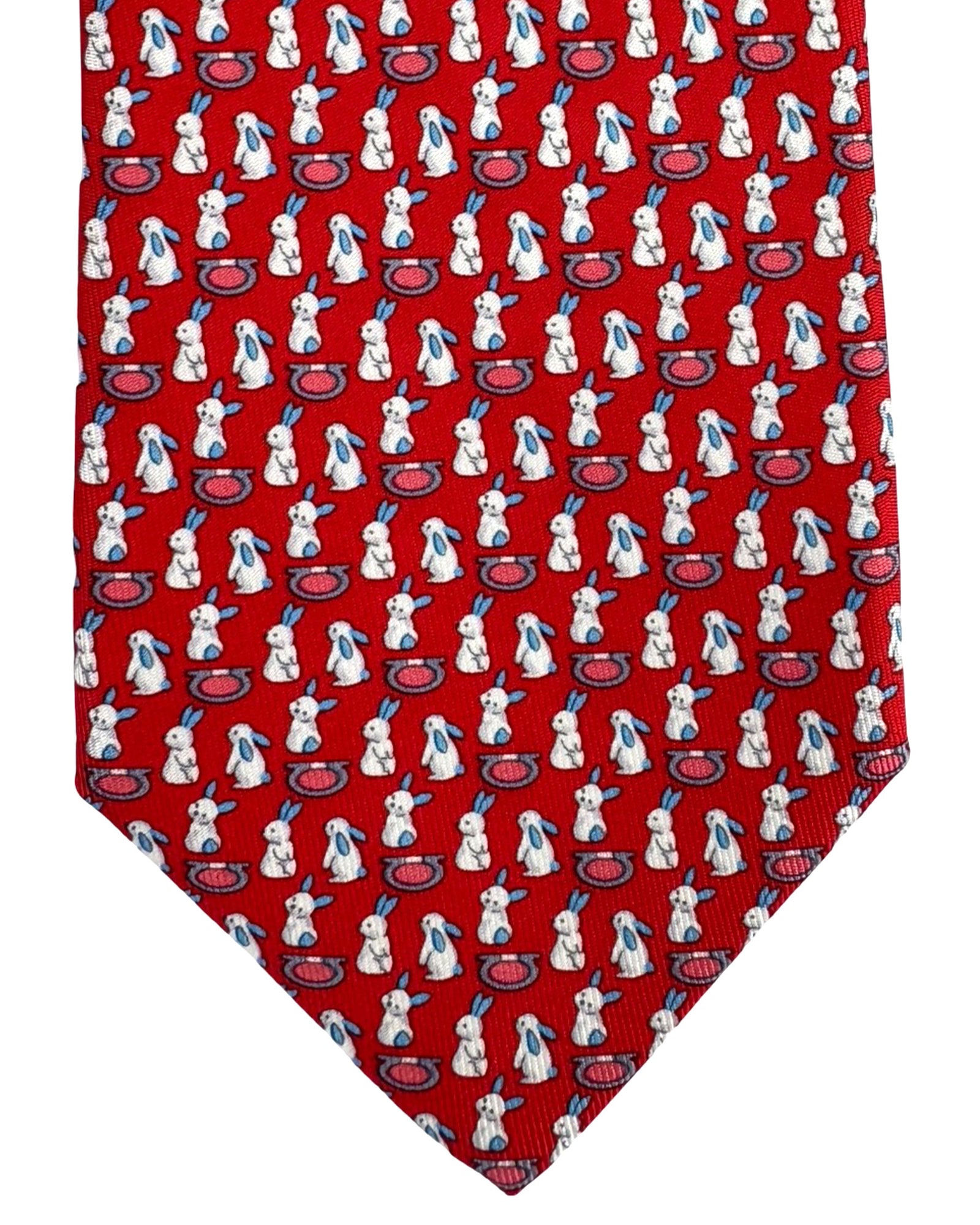 Salvatore Ferragamo Tie Red Novelty Design