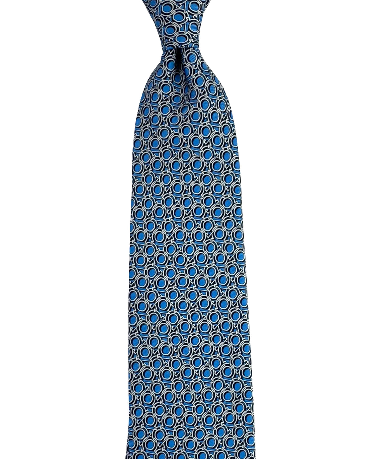 Salvatore Ferragamo Tie Interlocking Gancini Blue