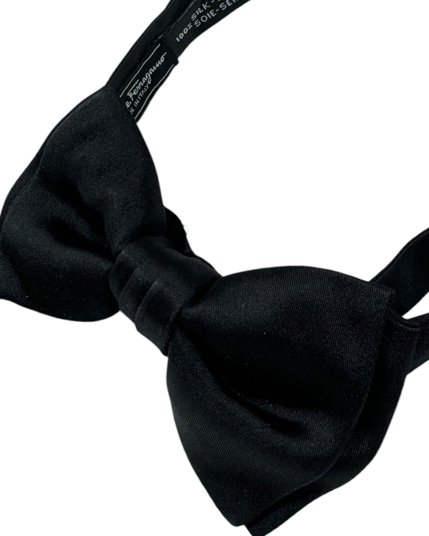 Salvatore Ferragamo Bow Tie Black - Silk Pre-Tied Designer Bow