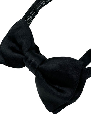 Salvatore Ferragamo Silk Bow Tie Black