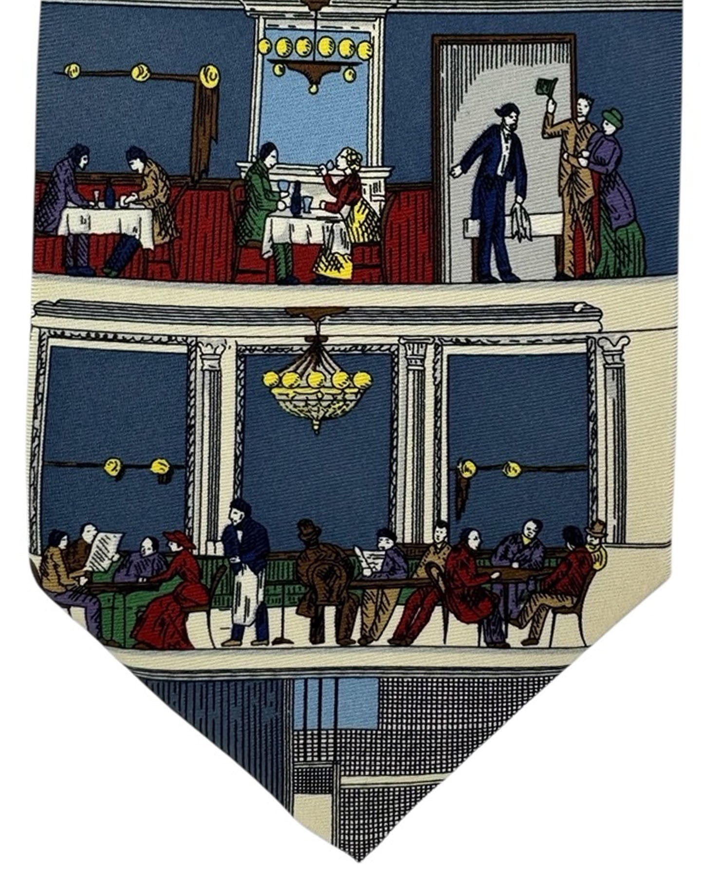 Fornasetti Tie Midnight Blue Spacato d'Interni Design - Wide Necktie