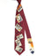 Fornasetti Tie Maroon S. Valentino Design - Wide Necktie