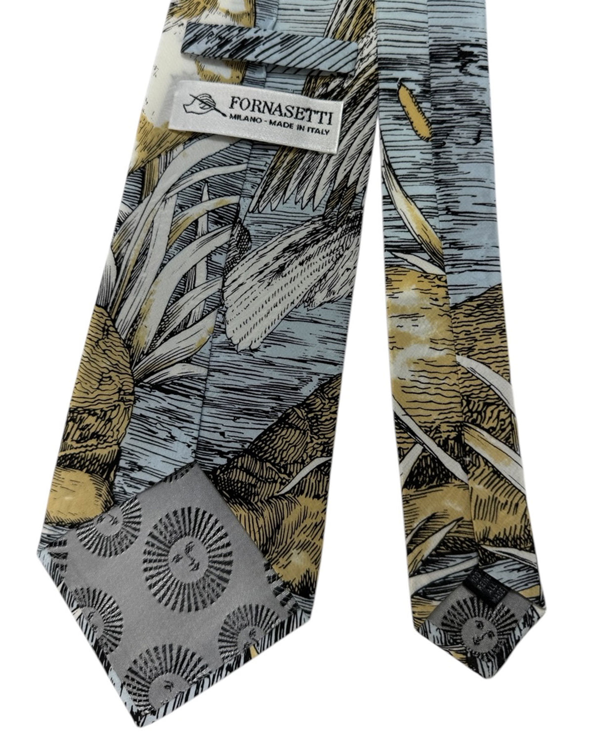 Fornasetti Tie Art Design Water Bird - Wide Necktie