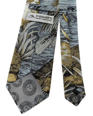 Fornasetti Tie Art Design Water Bird - Wide Necktie