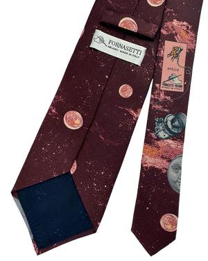 Fornasetti Tie Maroon Apollo - Wide Necktie