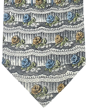 Fornasetti Tie Navy Tanti Auguri - Wide Necktie