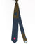 Gene Meyer Silk Designer Tie Dark Blue Brown Pink Large Dots - Hand Made in Italy