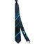 Gene Meyer Tie Dark Blue Green Blue Stripes Design - Hand Made in Italy