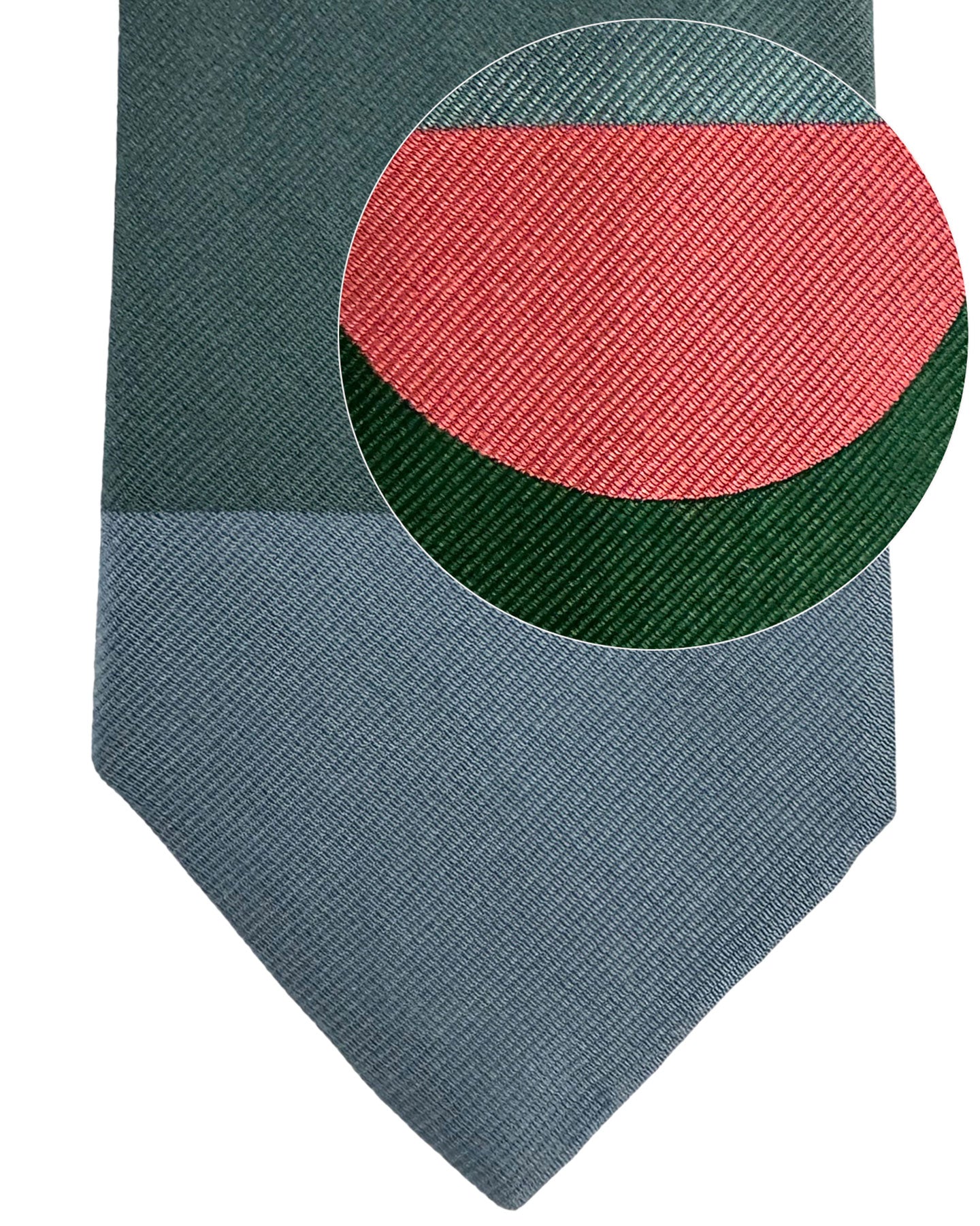 Gene Meyer Tie Gray Dark Green Pink Design - Hand Made in Italy