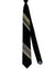 Gene Meyer Necktie Black Gray Taupe Stripes - Hand Made In Italy