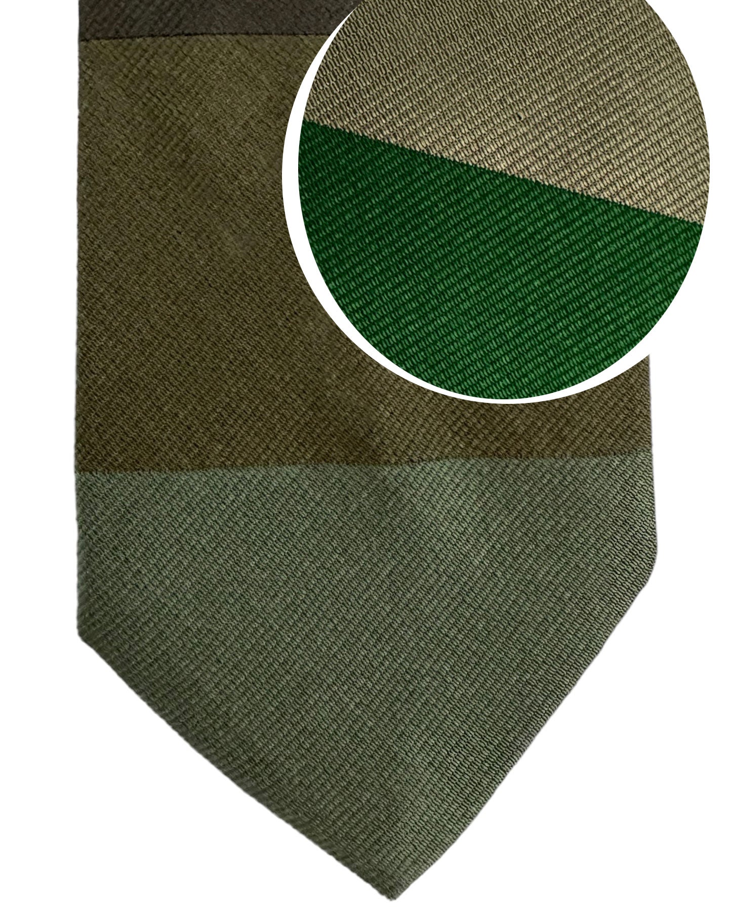 Gene Meyer Silk Tie Taupe Green Original Design