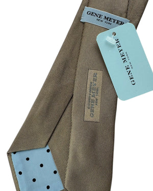 Gene Meyer Tie Taupe-Gray Lilac Peach Diamonds - Hand Made In Italy