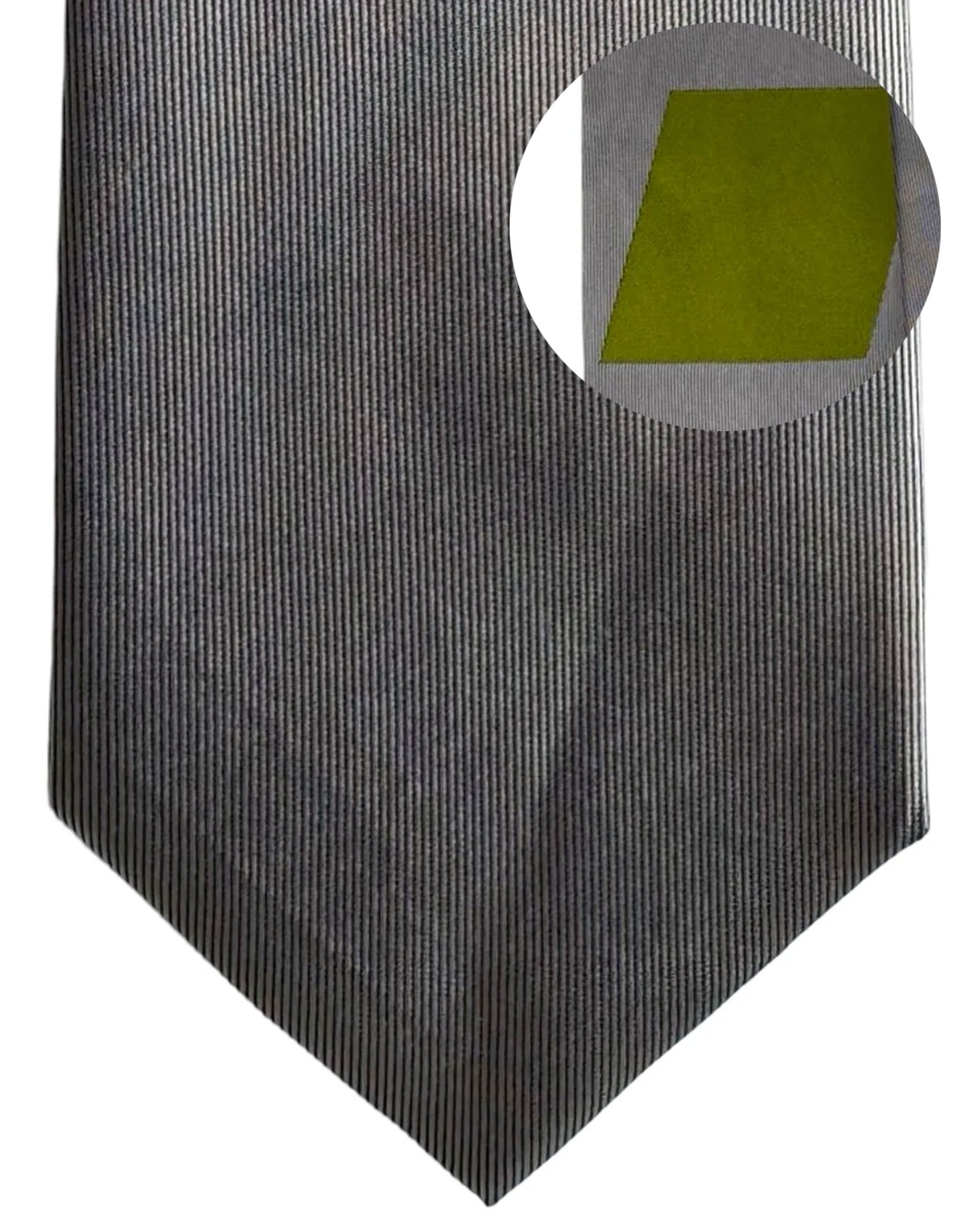 Gene Meyer Tie Gray with Olive Accent SALE