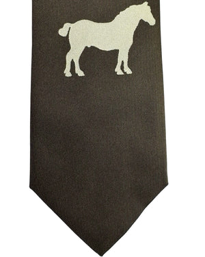 Gene Meyer Tie Novelty Horse Design  Hand Made In Italy
