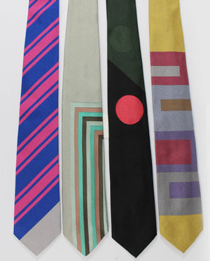 Gene Meyer Ties Colorful Set Of 4 - Hand Made In Italy SALE